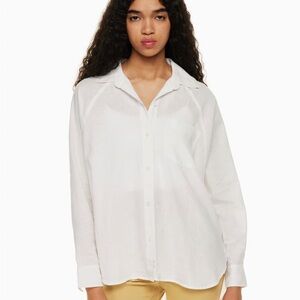 Aritzia Wilfred Free Boyfriend Linen Shirt